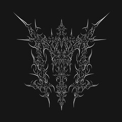 intricate cybersigilism graphic design symmetry mystical abstract patterns