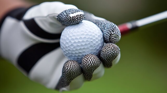 close up of a man getting ready to tee off on a beautiful golf course