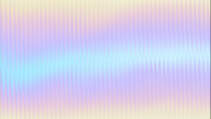 Ribbed glass background with refraction effect. Reeded glass with iridescent gradient. Abstract background