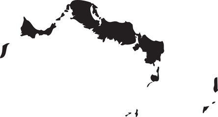 Turks and Caicos Islands Map Silhouette Isolated Vector © Griffin9678