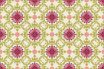 Damask seamless pattern vector background. baroque style pattern. Luxury textile. Graphic ornate pattern for wallpaper, fabric, packaging, wrapping. Damask floral ornament