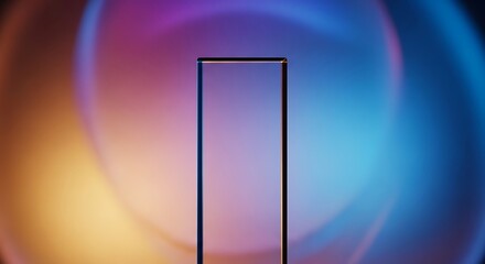 Refraction of Light Through Glass Prism with Gradient Color Overlay Effect