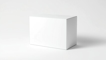 Fototapeta premium blank packaging white cardboard box for product design mock-up isolated on white background with clipping path