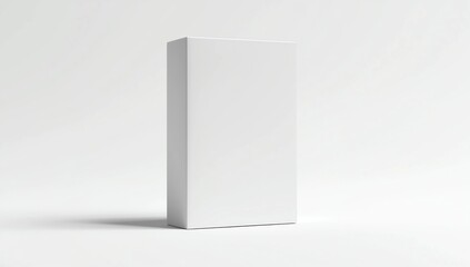 blank packaging white cardboard box isolated on white background with clipping path ready for product design mock-up