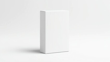 blank packaging white cardboard box isolated on white background with clipping path ready for product design mock-up