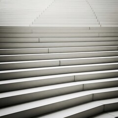 Symmetrical composition of architectural stairs with minimalist aesthetic
