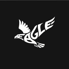 A striking logo design featuring the word 'EAGLE' integrated into a soaring bird silhouette.