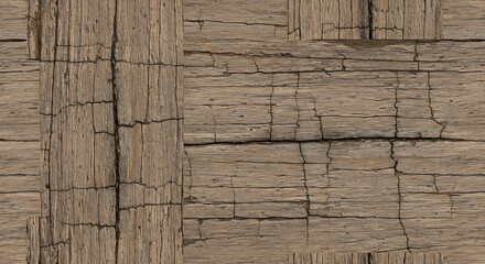 Weathered Wood Texture - A Detailed Look at Cracked and Aged Timber.