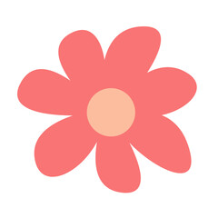 Pink flower icon, flower vector illustration, pink flowers clip art, pink flower clip art, isolated on white background
