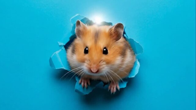 A Beautiful Hamster Breaking Through An Adorable and Surprising Moment