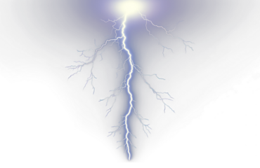 Energy surge with lightning strike representing voltage infrastructure risk in power utilities, insurance underwriting plus data center protection, outage prevention with resilience planning visuals