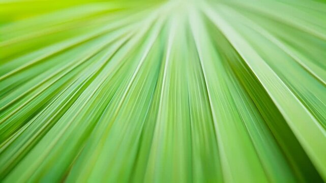 Abstract Green Palm Leaf: A close-up shot captures the intricate textures and vibrant green hues of a palm leaf. Focus on lines and forms for a dynamic composition.