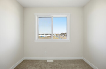Window in a room with a view of the beach