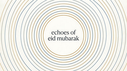 Fototapeta premium Echoes of Eid Mubarak concentric circles design.