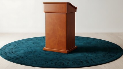 Ornate Speaker Podium, Classic Lectern Style in a Minimalist Setting