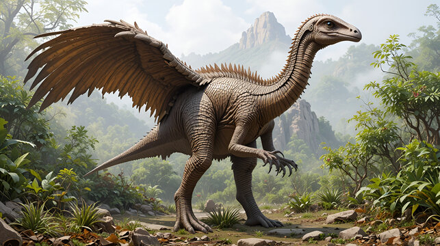 A Gastornis a giant prehistoric flightless bird isolated on a transparent background png