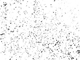 Grunge background black and white. Texture of chips, cracks, scratches, scuffs, dust, dirt .Vector pattern of cracks, chips, scuffs. Abstract vintage surface isolated on white background.EPS10.