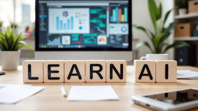 Practical learn AI training promo for busy professionals exploring machine learning basics and hands on automation use cases to upgrade skills in data driven roles across multiple industries