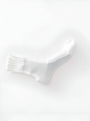 White cotton socks on white background