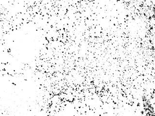 Grunge background black and white. Texture of chips, cracks, scratches, scuffs, dust, dirt .Vector pattern of cracks, chips, scuffs. Abstract vintage surface isolated on white background.EPS10.