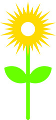 Flat icon of a sunflower