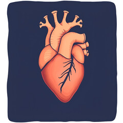 Male heart, illustration