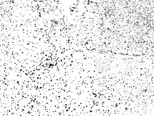 Grunge background black and white. Texture of chips, cracks, scratches, scuffs, dust, dirt .Vector pattern of cracks, chips, scuffs. Abstract vintage surface isolated on white background.EPS10.
