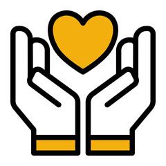 Thankful Appreciation Empathy Care Icon from Customer Assessment Collection (Outline Color Lineal style)