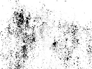 Grunge background black and white. Texture of chips, cracks, scratches, scuffs, dust, dirt .Vector pattern of cracks, chips, scuffs. Abstract vintage surface isolated on white background.EPS10.