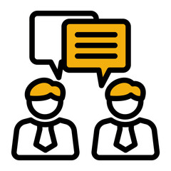 Dialogue Conversation Speaking Exchange Icon from Customer Assessment Collection (Outline Color Lineal style)