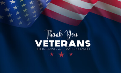 Veterans Day background, poster. Honoring all who served