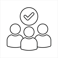 people icons. simple line vector