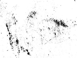 Fototapeta premium Grunge background black and white. Texture of chips, cracks, scratches, scuffs, dust, dirt .Vector pattern of cracks, chips, scuffs. Abstract vintage surface isolated on white background.