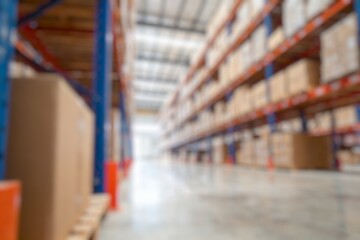 Blur large furniture warehouse.