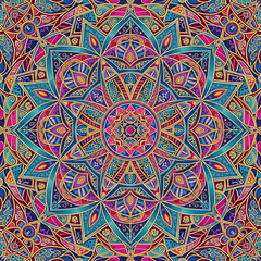 Intricate vibrant mandala design.