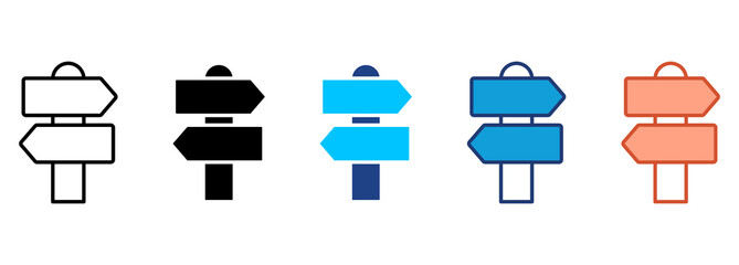 Guidance Icon Set Multiple Style Collection 