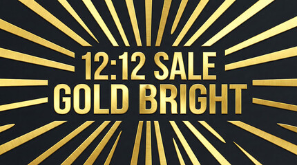 1212 Sale Gold Bright Festive Promotion.