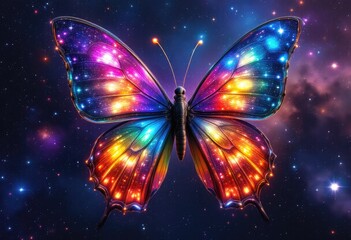 Colorful Butterfly in Space.