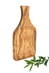 Wooden cutting board. Kitchen cutting board. Cooking area.