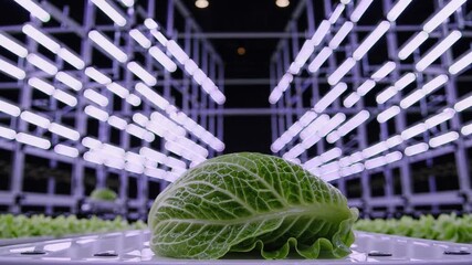 Innovative vertical farming technology utilizing led lights cultivates lettuce while maximizing space and resources, promoting sustainable agriculture and enhancing food production efficiency
