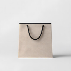 Paper shopping bag isolated on white, paper bag mock up  