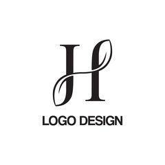jh leaf logo design template