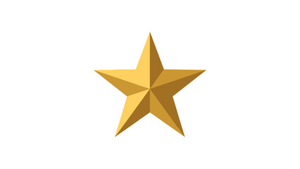 A golden five-pointed star on a white background.
