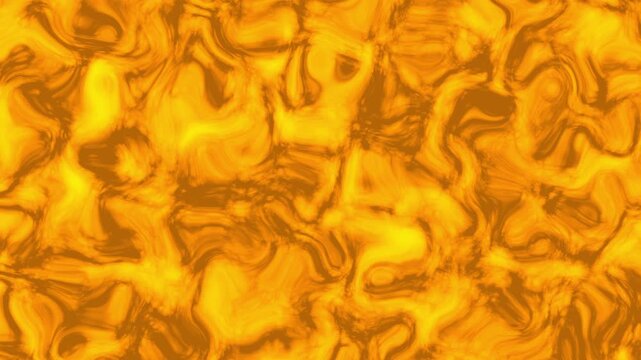 An abstract animation featuring a continuously shifting texture composed of swirling, molten-like patterns in warm orange hues.
