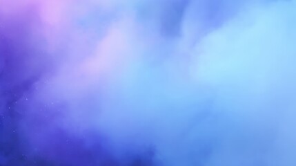 Cosmic gradient background with deep purple blue and pink colors flowing like dreamy clouds, dotted with tiny star-like sparkles