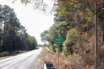 Worth County, GA sign