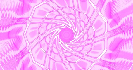 Seamless tunnel motion background video loop with vibrant pink colors and dynamic patterns for engaging screensaver