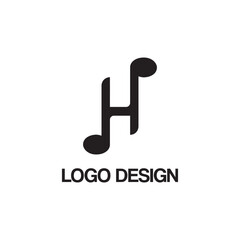 h tone logo design template