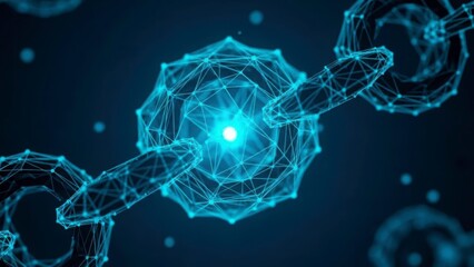 Digital Chain of Trust: A mesmerizing illustration of a digital chain, symbolizing secure connections and the interconnected nature of modern technology.