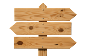 Rustic wooden signpost with arrow pointers directing the way forward, symbolizing choice, guidance, and navigation through life's journey and business strategies